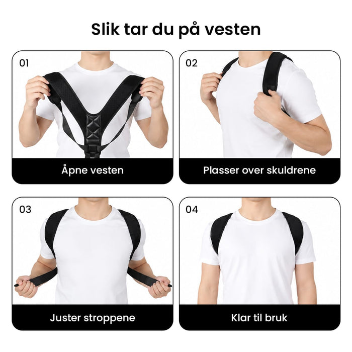 Justerbar holdningsvest