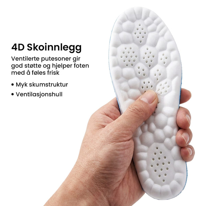 4D støtdempende innleggssåler