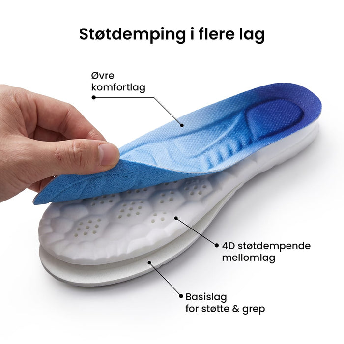 4D støtdempende innleggssåler