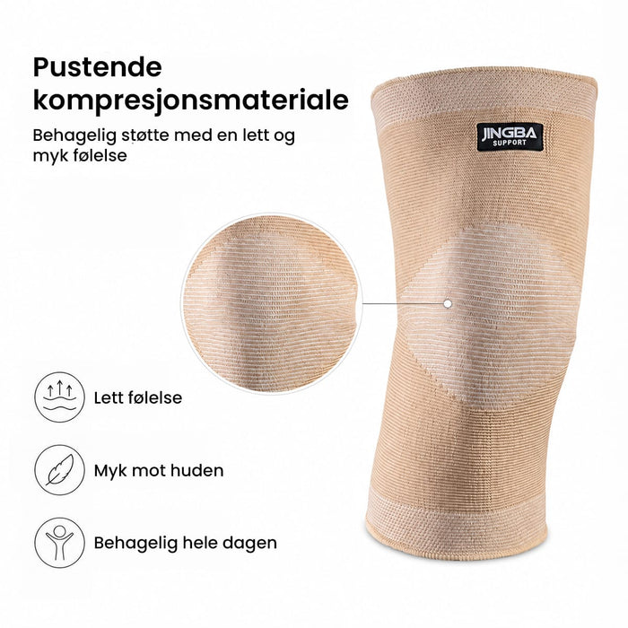 Sportsknestøtte med kompresjon
