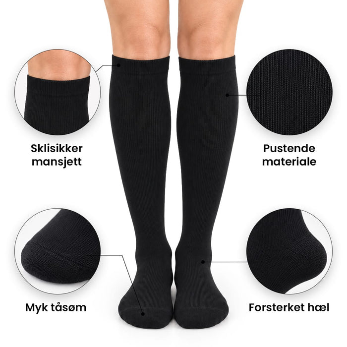 Kompresjonsstrømper 20-30 mmHg (5-pk)
