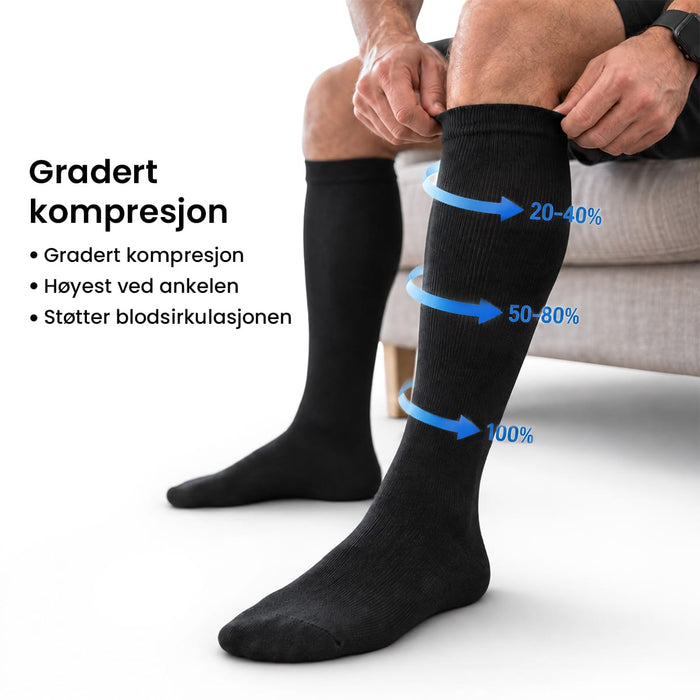 Kompresjonsstrømper 20-30 mmHg (5-pk)