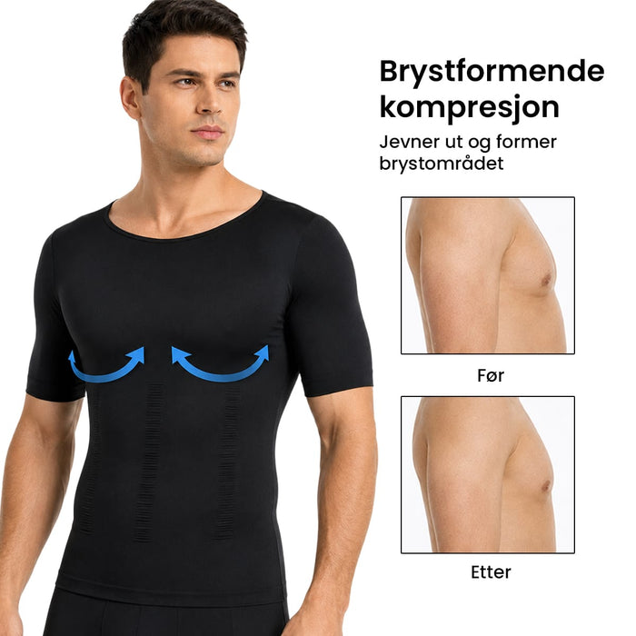 Formende kompresjonstrøye for menn