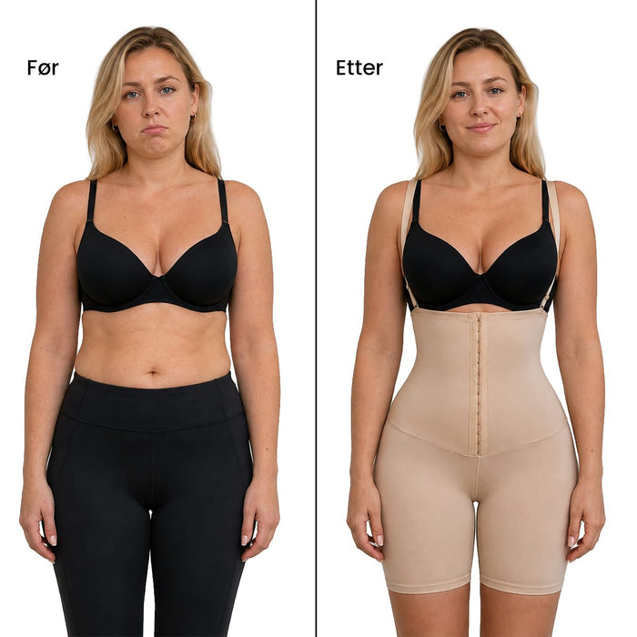 Shapingshorts med skulderstropper