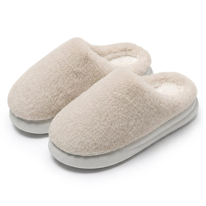 Kroppsbutikken Koselige varmeforede tøfler – Beige