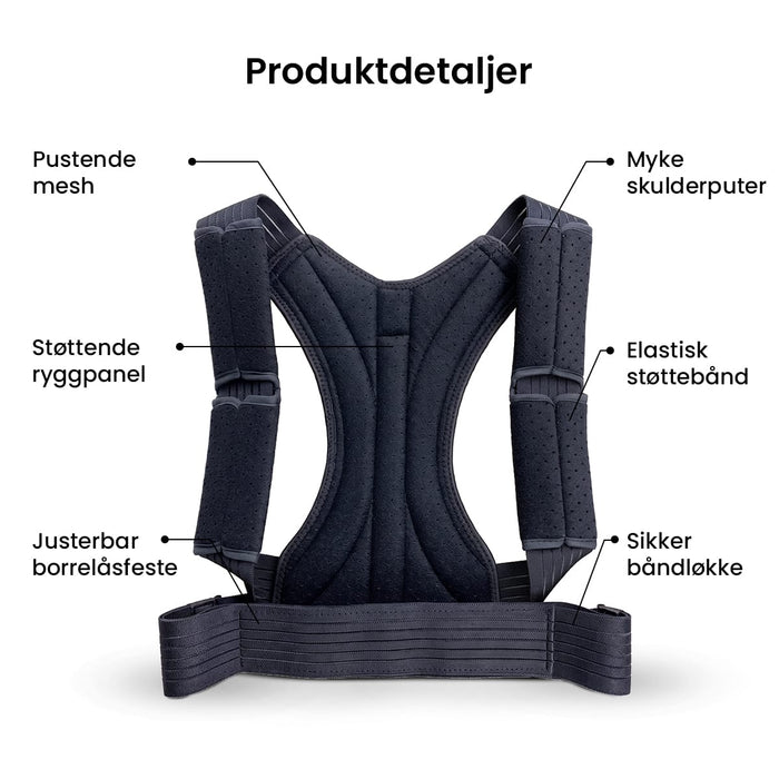Holdningskorrigerer (justerbar modell)
