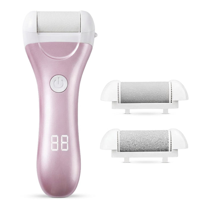 Kroppsbutikken Elektrisk fotfil med 3 slipehoder – Rosa