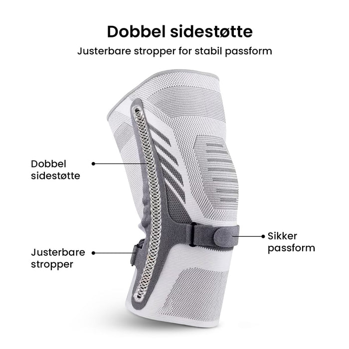 Sportsknestøtte med spenne