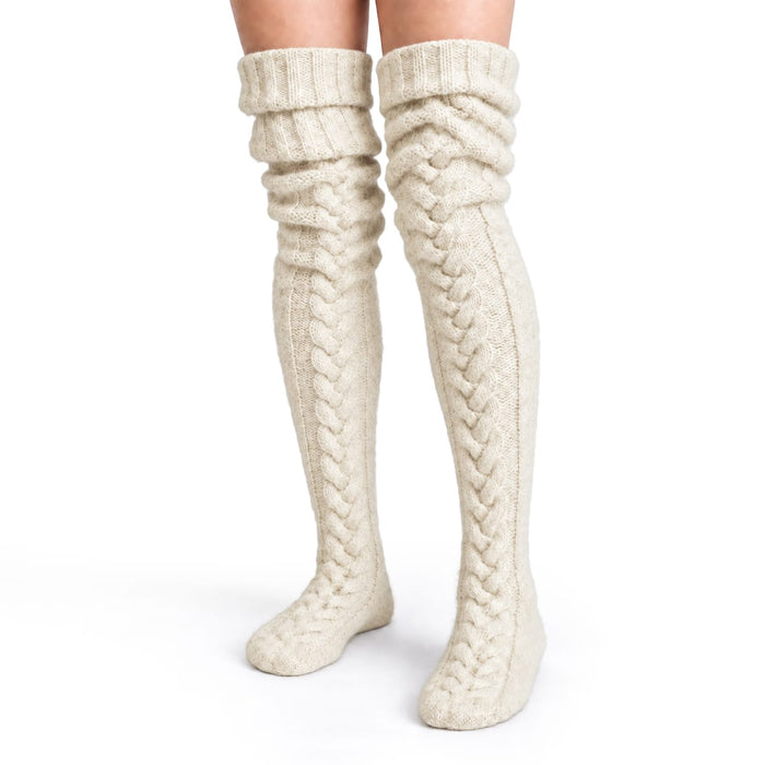 Kroppsbutikken Cozysocks - Varme og behagelige lange strømper – Hvit
