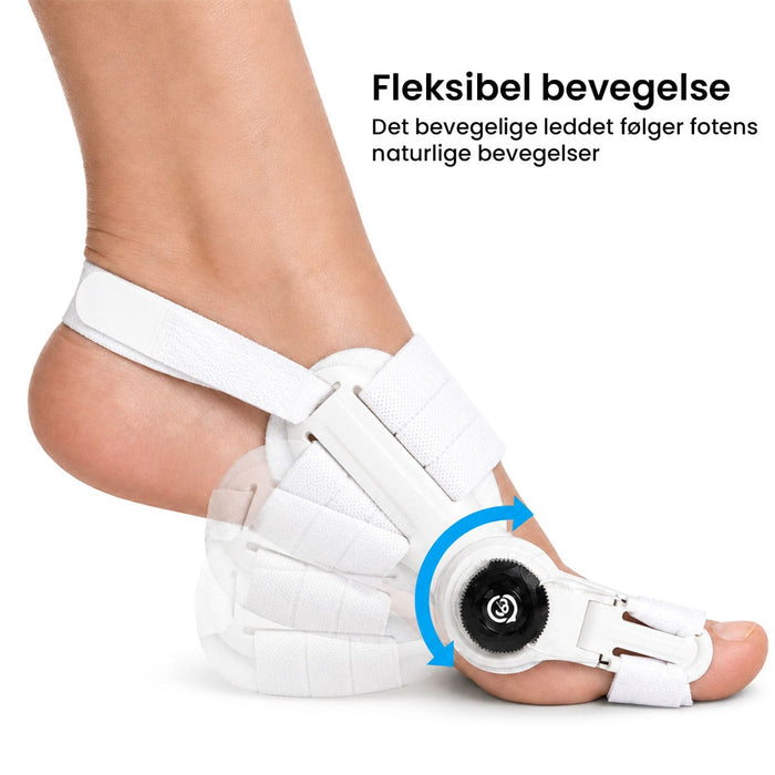 Hallux valgus-korrigerer med justerbar tåstøtte
