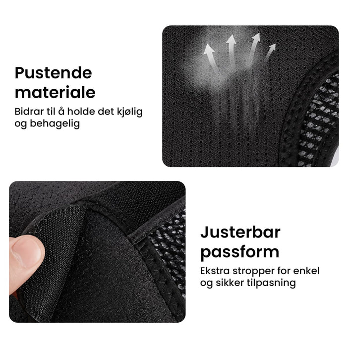 Skulderstøtte med varme og massasje