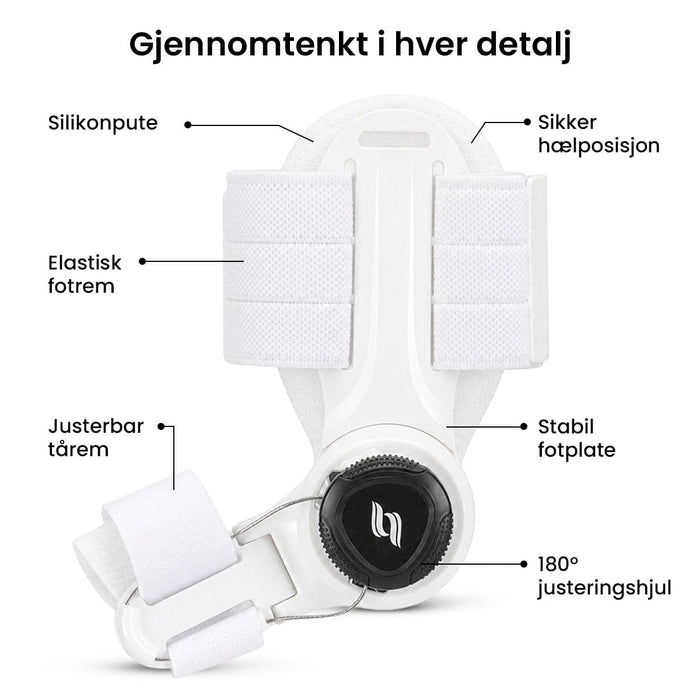 Hallux valgus-korrigerer med justerbar tåstøtte