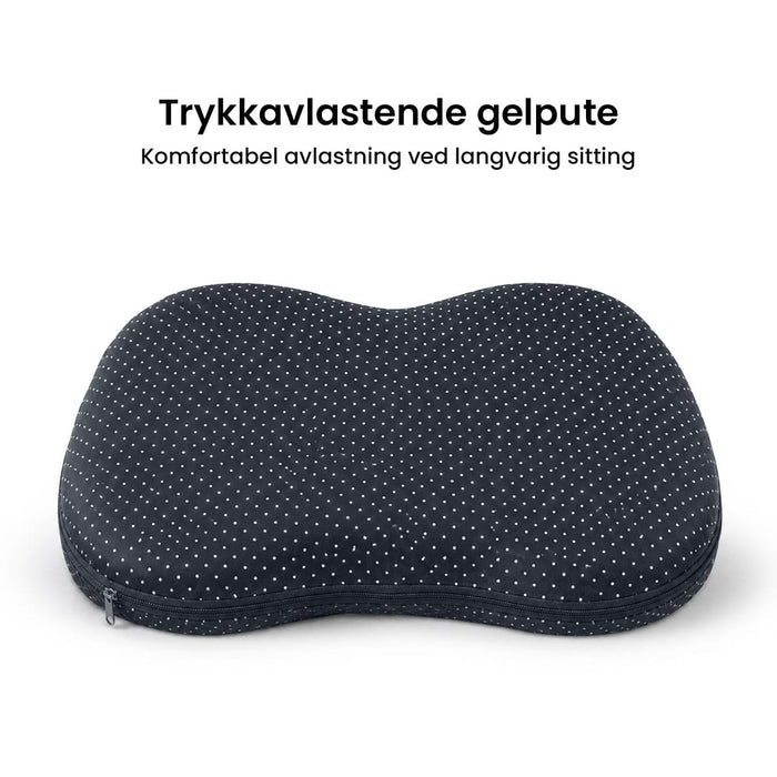 Trykkavlastende sittepute i gel