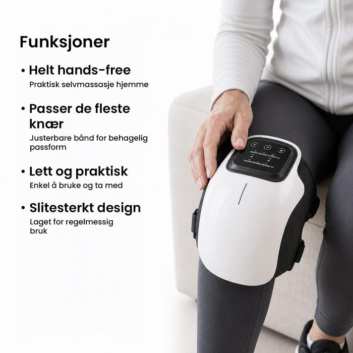 Knemassasjeapparat med varme og vibrasjon