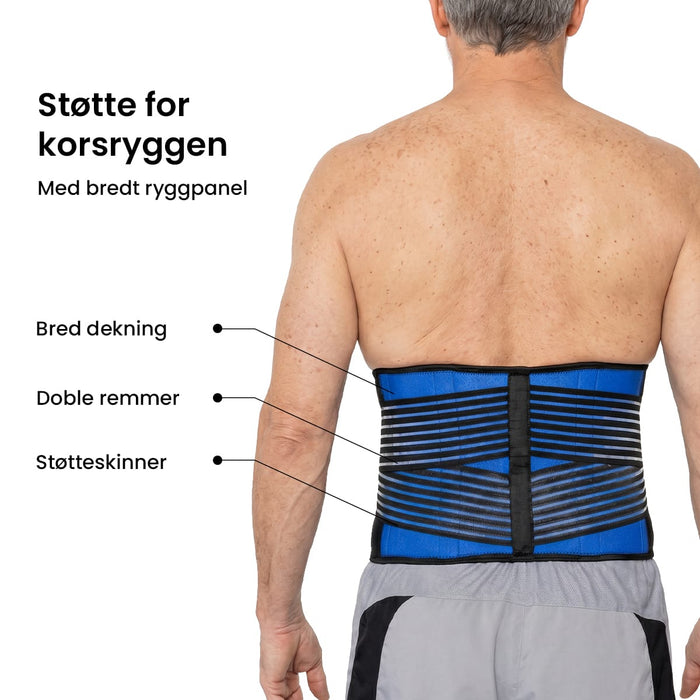 Korsryggbelte (justerbar støtte)