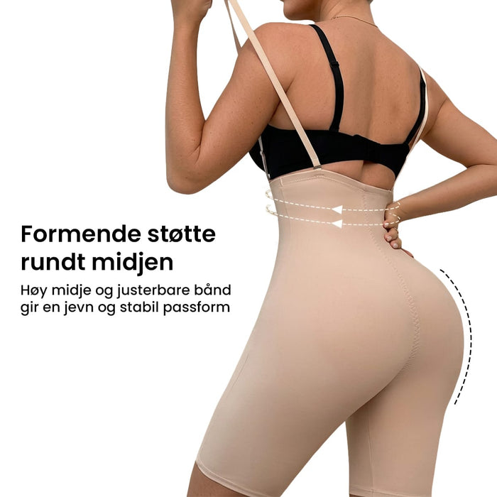 Shapingshorts med skulderstropper