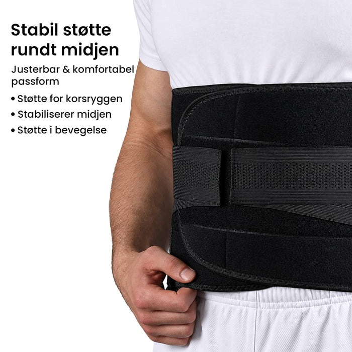 Støttende rygg- og midjebelte