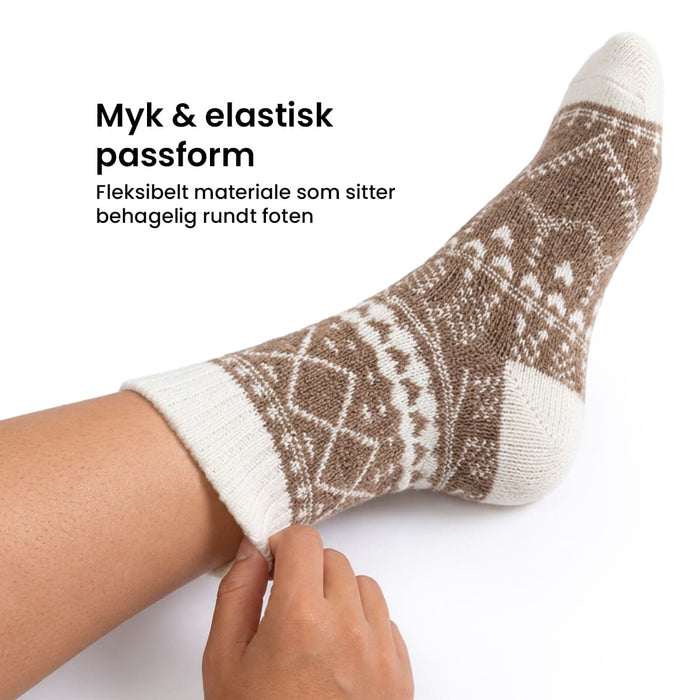Fluffy vinterstrømper (5-pk)