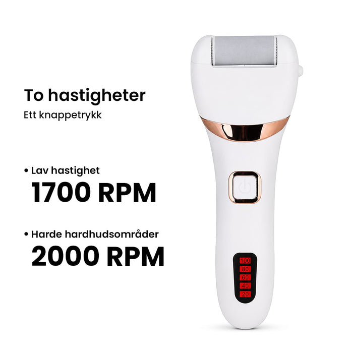 Elektrisk fotfil mot hard hud