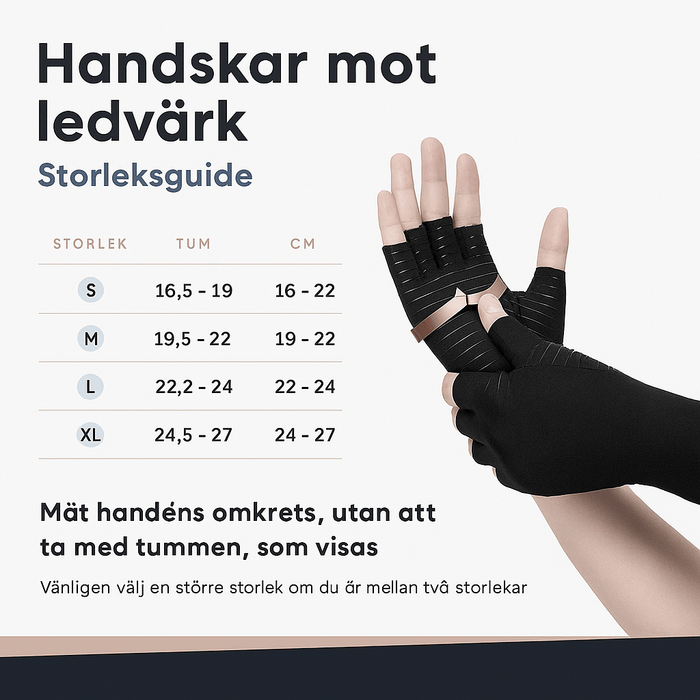 Kroppsbutiken artritt Kompresjonshansker (kobber)