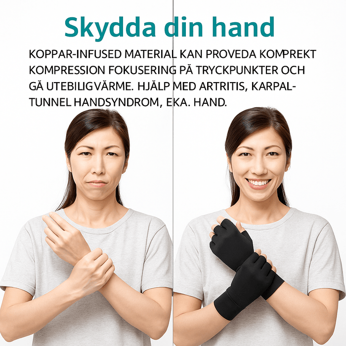 Kroppsbutiken artritt Kompresjonshansker (kobber)