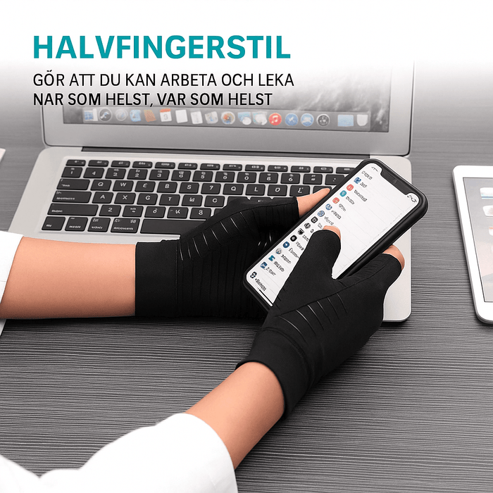 Kroppsbutiken artritt Kompresjonshansker (kobber)