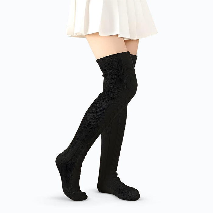 Kroppsbutiken benstrekk Svart Cozysocks - Varme og behagelige lange strømper
