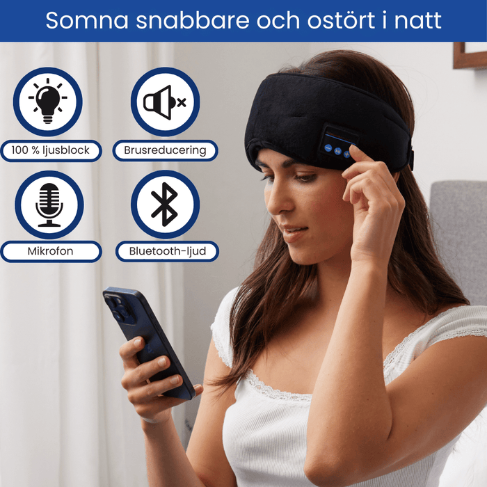 Kroppsbutiken Bluetooth pannebånd Standardtittel Sovemaske Pro – Bluetooth sovemaske