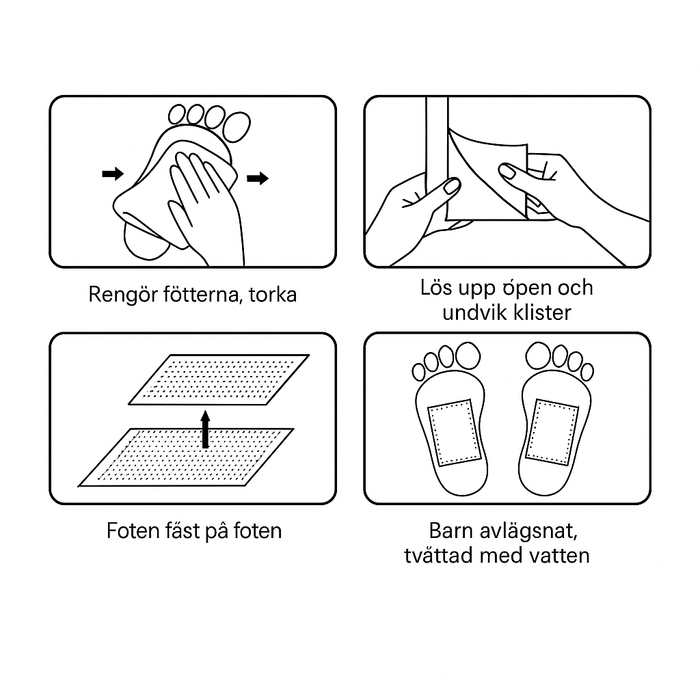 Kroppsbutiken Fotplaster Standardtittel Detox-fotplaster (10 stk)