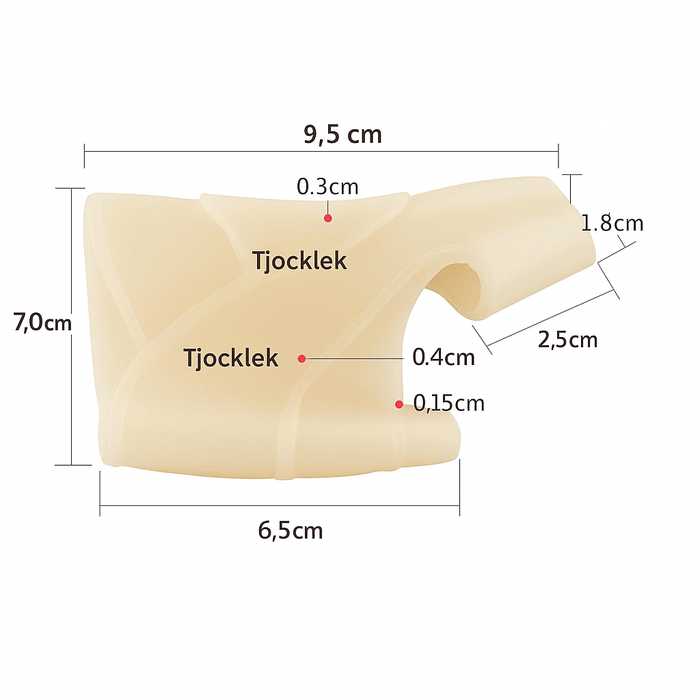 Kroppsbutiken Hallux valgus Standardtittel Gelstrømpe (hallux valgus)