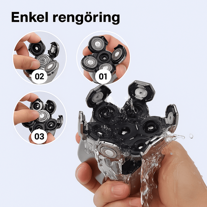 Kroppsbutiken Hårtrimmer Standardtittel Barberhode 7D (multifunksjonell)