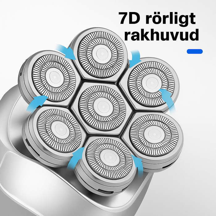 Kroppsbutiken Hårtrimmer Standardtittel Barberhode 7D (multifunksjonell)