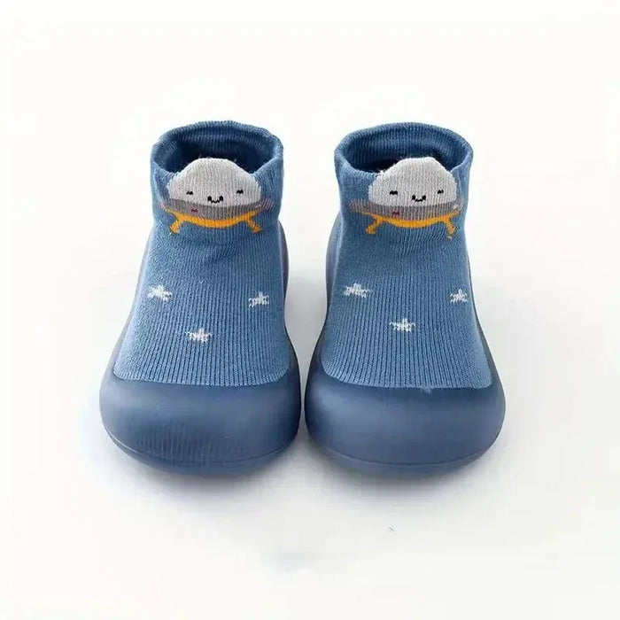 Kroppsbutiken Innetøfler Blå / 18-19 Slip-on barnesko med tegneseriefigurer