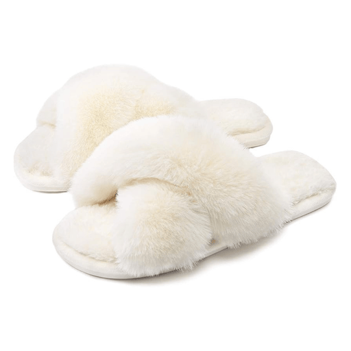 Kroppsbutiken Innetøfler Hvit / 36-37 Vintertøfler fluffy