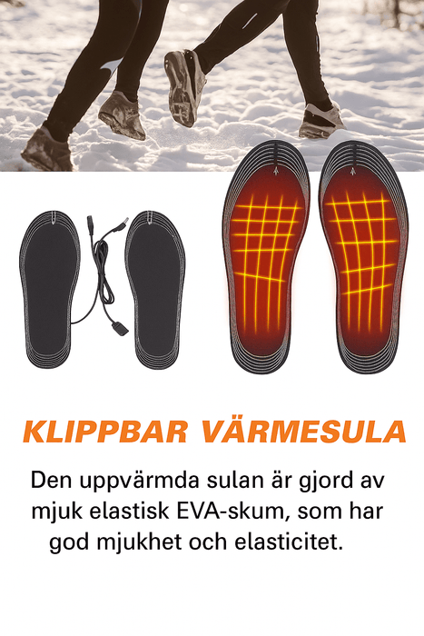 Kroppsbutiken Innleggssåle Oppvarmet innersåle (USB)