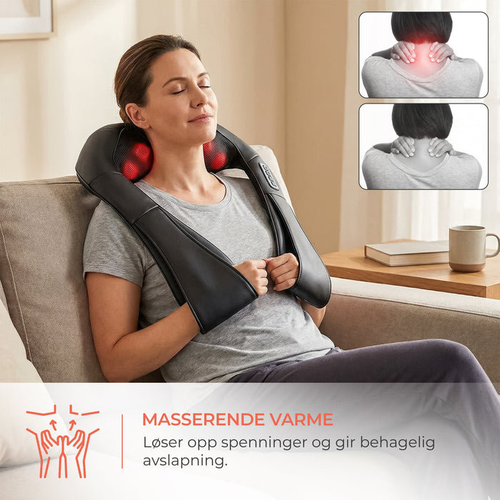 Kroppsbutiken Nakkemassasje Standardtittel Shiatsu-massasjeapparat for nakke og rygg med varme.