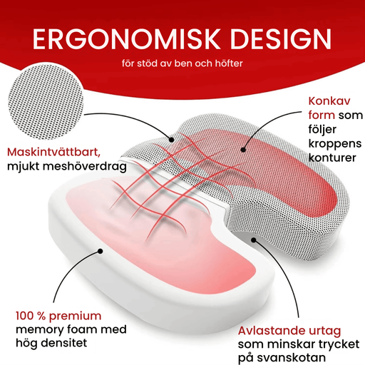 Kroppsbutiken Sittepute Standardtittel Ergonomisk sittepute i memoryskum
