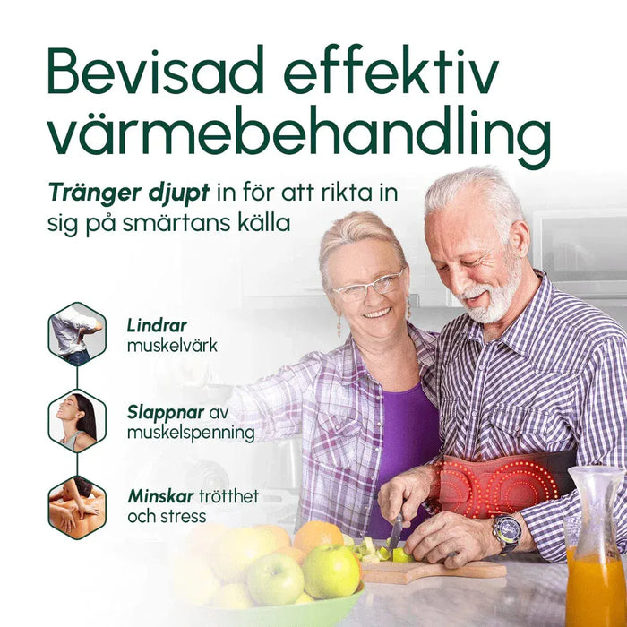 Kroppsbutiken varmebelte Standardtittel Varmebelte med rødt lys til ryggen.